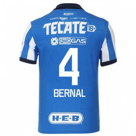 Kandiny Niño Camiseta Rebeca Bernal #4 Azul Blanco 1ª Equipación 2023/24 La Camisa Chile