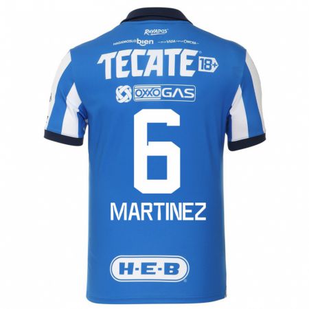 Kandiny Niño Camiseta Alejandra Martinez #6 Azul Blanco 1ª Equipación 2023/24 La Camisa Chile