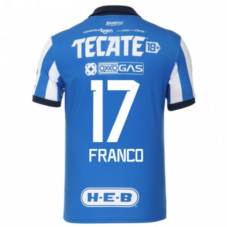 Kandiny Niño Camiseta Yamile Franco #17 Azul Blanco 1ª Equipación 2023/24 La Camisa Chile
