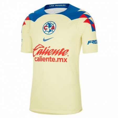 Kandiny Niño Camiseta Álvaro Fidalgo #8 Amarillo 1ª Equipación 2023/24 La Camisa Chile