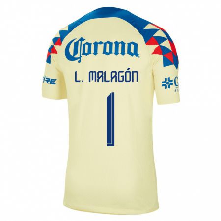 Kandiny Niño Camiseta Luis Malagón #1 Amarillo 1ª Equipación 2023/24 La Camisa Chile