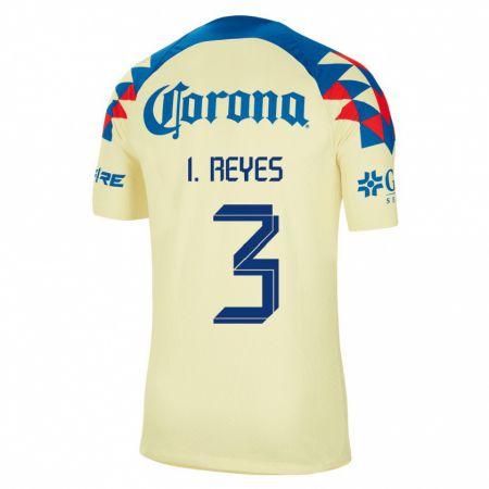 Kandiny Niño Camiseta Israel Reyes #3 Amarillo 1ª Equipación 2023/24 La Camisa Chile