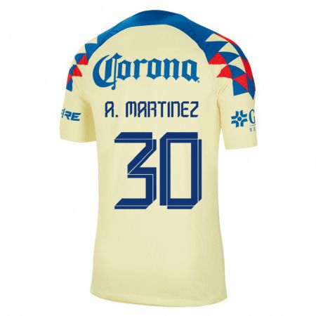 Kandiny Niño Camiseta Arturo Martínez #30 Amarillo 1ª Equipación 2023/24 La Camisa Chile