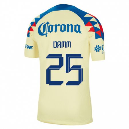 Kandiny Niño Camiseta Jurgen Damm #25 Amarillo 1ª Equipación 2023/24 La Camisa Chile