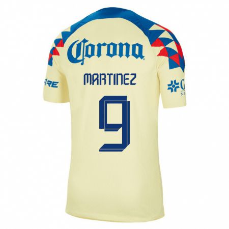 Kandiny Niño Camiseta Katty Martinez #9 Amarillo 1ª Equipación 2023/24 La Camisa Chile