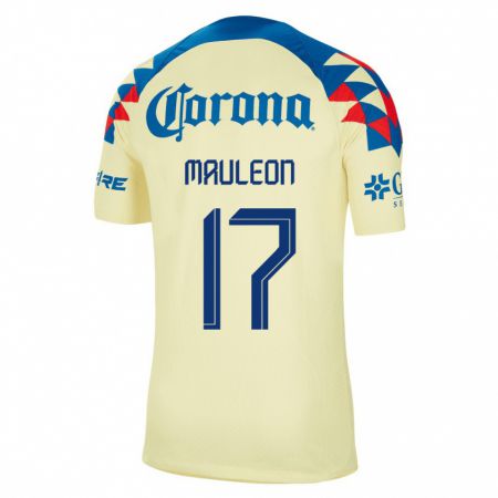 Kandiny Niño Camiseta Natalia Mauleon #17 Amarillo 1ª Equipación 2023/24 La Camisa Chile