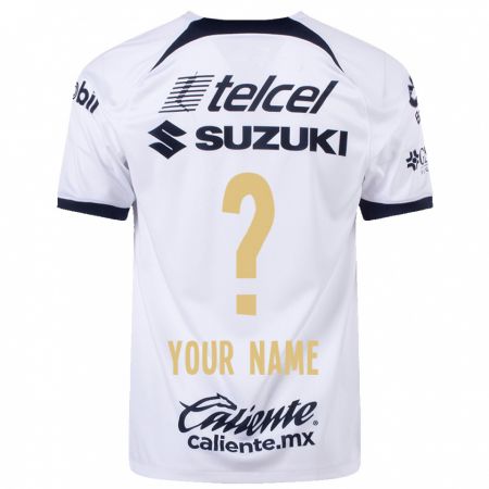 Kandiny Niño Camiseta Su Nombre #0 Blanco 1ª Equipación 2023/24 La Camisa Chile