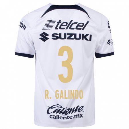 Kandiny Niño Camiseta José Galindo #3 Blanco 1ª Equipación 2023/24 La Camisa Chile