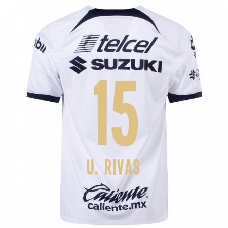 Kandiny Niño Camiseta Ulises Rivas #15 Blanco 1ª Equipación 2023/24 La Camisa Chile