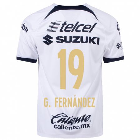 Kandiny Niño Camiseta Gabriel Fernández #19 Blanco 1ª Equipación 2023/24 La Camisa Chile