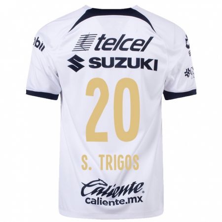 Kandiny Niño Camiseta Santiago Trigos #20 Blanco 1ª Equipación 2023/24 La Camisa Chile