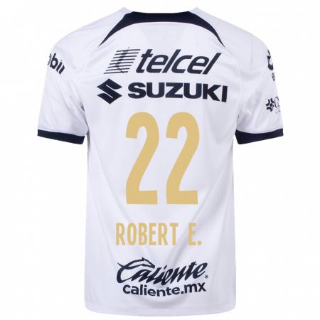 Kandiny Niño Camiseta Robert Ergas #22 Blanco 1ª Equipación 2023/24 La Camisa Chile
