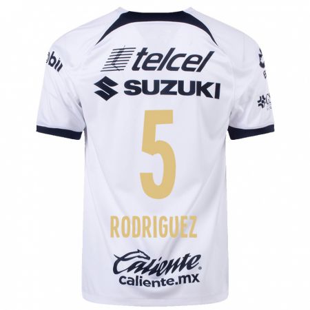 Kandiny Niño Camiseta Jeronimo Rodriguez #5 Blanco 1ª Equipación 2023/24 La Camisa Chile