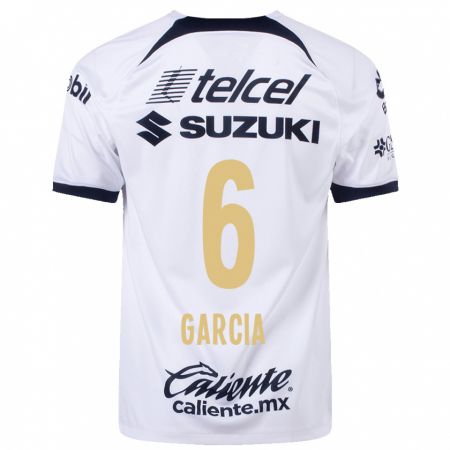 Kandiny Niño Camiseta Marco Garcia #6 Blanco 1ª Equipación 2023/24 La Camisa Chile
