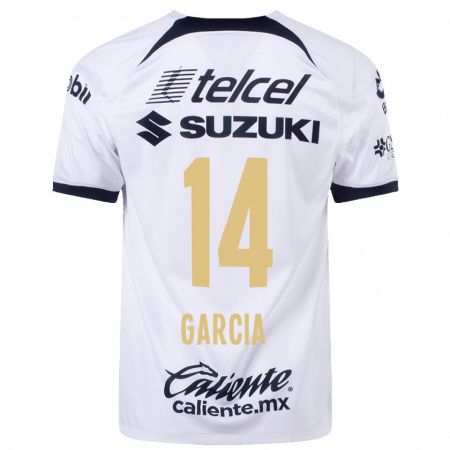 Kandiny Niño Camiseta Amaury Garcia #14 Blanco 1ª Equipación 2023/24 La Camisa Chile