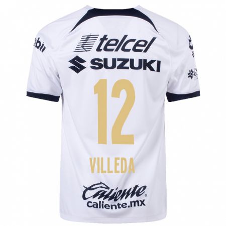 Kandiny Niño Camiseta Melany Villeda #12 Blanco 1ª Equipación 2023/24 La Camisa Chile