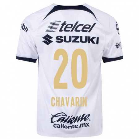 Kandiny Niño Camiseta Aerial Chavarin #20 Blanco 1ª Equipación 2023/24 La Camisa Chile
