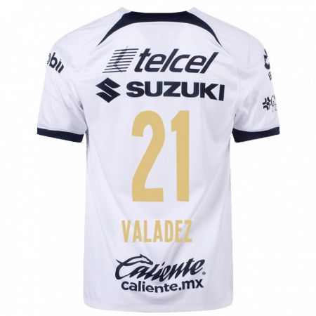 Kandiny Niño Camiseta Natalia Macias Valadez #21 Blanco 1ª Equipación 2023/24 La Camisa Chile