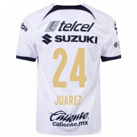 Kandiny Niño Camiseta Gabriela Juarez #24 Blanco 1ª Equipación 2023/24 La Camisa Chile