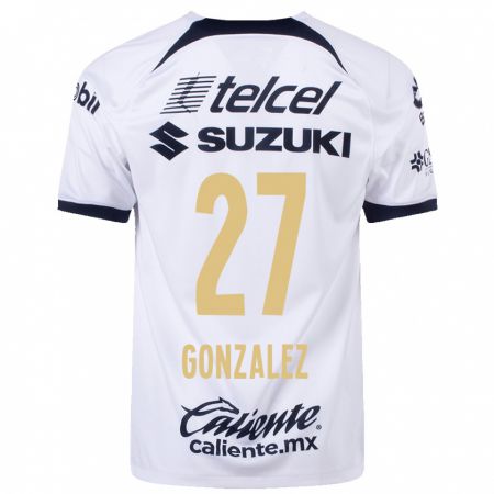 Kandiny Niño Camiseta Heidi Gonzalez #27 Blanco 1ª Equipación 2023/24 La Camisa Chile