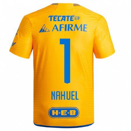 Kandiny Niño Camiseta Nahuel Guzmán #1 Amarillo 1ª Equipación 2023/24 La Camisa Chile