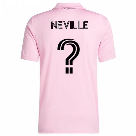 Kandiny Niño Camiseta Harvey Neville #0 Rosa 1ª Equipación 2023/24 La Camisa Chile