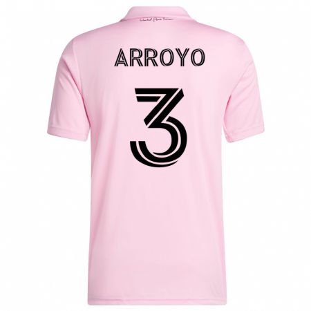 Kandiny Niño Camiseta Dixon Arroyo #3 Rosa 1ª Equipación 2023/24 La Camisa Chile