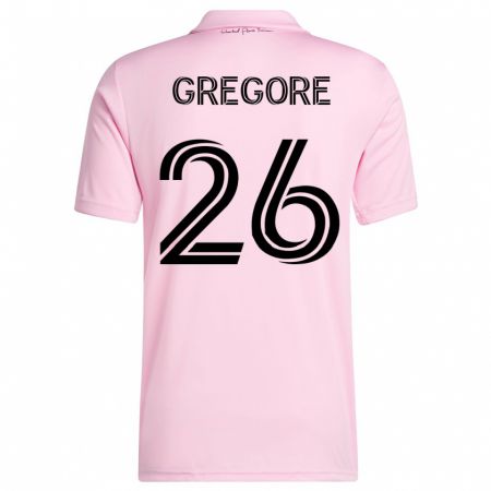 Kandiny Niño Camiseta Gregore #26 Rosa 1ª Equipación 2023/24 La Camisa Chile