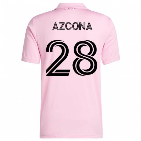 Kandiny Niño Camiseta Edison Azcona #28 Rosa 1ª Equipación 2023/24 La Camisa Chile