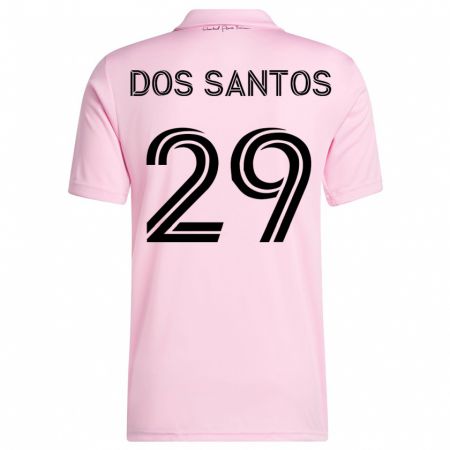 Kandiny Niño Camiseta Cj Dos Santos #29 Rosa 1ª Equipación 2023/24 La Camisa Chile