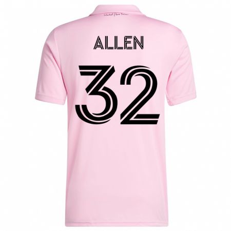 Kandiny Niño Camiseta Noah Allen #32 Rosa 1ª Equipación 2023/24 La Camisa Chile