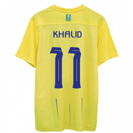 Kandiny Niño Camiseta Khalid Al-Ghannam #11 Amarillo 1ª Equipación 2023/24 La Camisa Chile