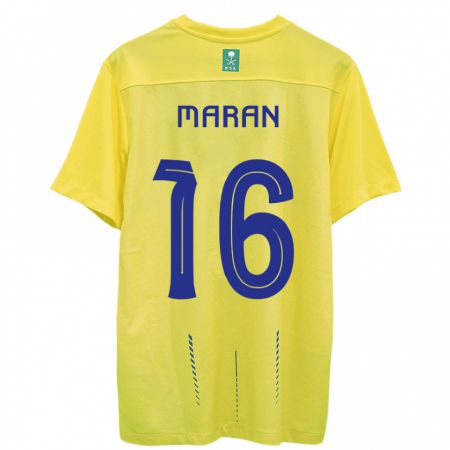 Kandiny Niño Camiseta Mohammed Maran #16 Amarillo 1ª Equipación 2023/24 La Camisa Chile