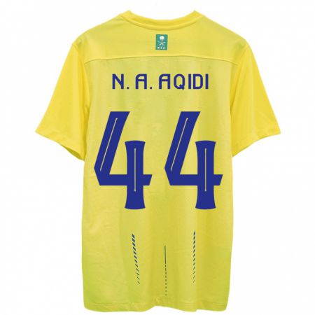 Kandiny Niño Camiseta Nawaf Al-Aqidi #44 Amarillo 1ª Equipación 2023/24 La Camisa Chile