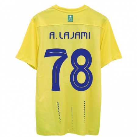 Kandiny Niño Camiseta Ali Lajami #78 Amarillo 1ª Equipación 2023/24 La Camisa Chile