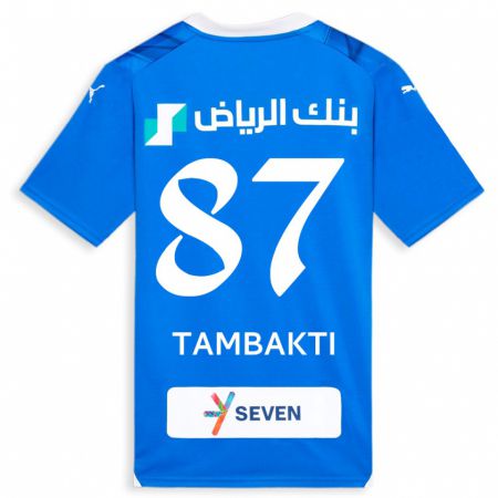 Kandiny Niño Camiseta Hassan Tambakti #87 Azul 1ª Equipación 2023/24 La Camisa Chile