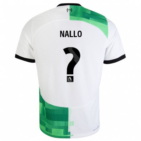 Kandiny Niño Camiseta Amara Nallo #0 Blanco Verde 2ª Equipación 2023/24 La Camisa Chile