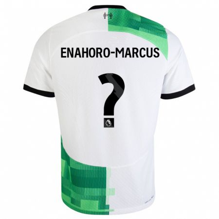 Kandiny Niño Camiseta Louis Enahoro-Marcus #0 Blanco Verde 2ª Equipación 2023/24 La Camisa Chile