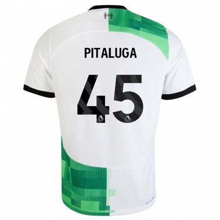 Kandiny Niño Camiseta Marcelo Pitaluga #45 Blanco Verde 2ª Equipación 2023/24 La Camisa Chile