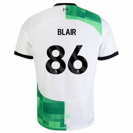 Kandiny Niño Camiseta Harvey Blair #86 Blanco Verde 2ª Equipación 2023/24 La Camisa Chile
