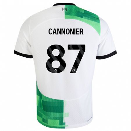 Kandiny Niño Camiseta Oakley Cannonier #87 Blanco Verde 2ª Equipación 2023/24 La Camisa Chile