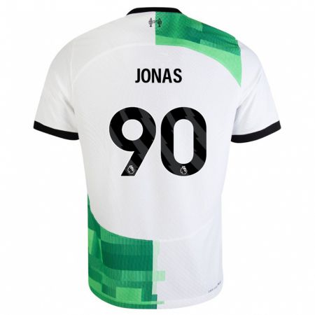 Kandiny Niño Camiseta Lee Jonas #90 Blanco Verde 2ª Equipación 2023/24 La Camisa Chile