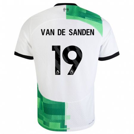 Kandiny Niño Camiseta Shanice Van De Sanden #19 Blanco Verde 2ª Equipación 2023/24 La Camisa Chile