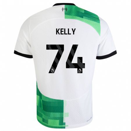 Kandiny Niño Camiseta Oscar Kelly #74 Blanco Verde 2ª Equipación 2023/24 La Camisa Chile