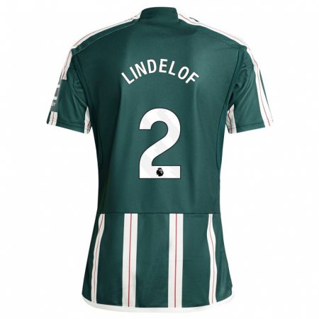 Kandiny Niño Camiseta Victor Lindelöf #2 Verde Oscuro 2ª Equipación 2023/24 La Camisa Chile