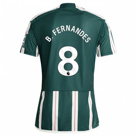 Kandiny Niño Camiseta Bruno Fernandes #8 Verde Oscuro 2ª Equipación 2023/24 La Camisa Chile