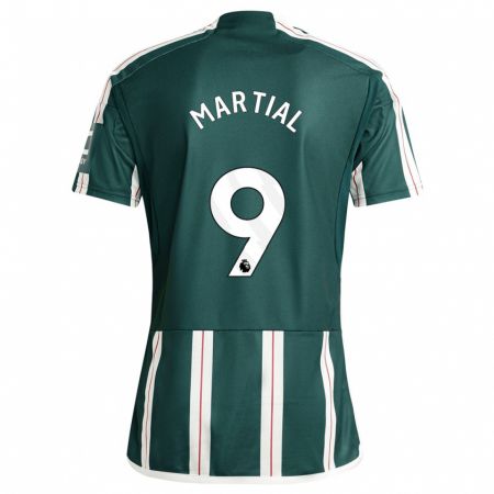 Kandiny Niño Camiseta Anthony Martial #9 Verde Oscuro 2ª Equipación 2023/24 La Camisa Chile