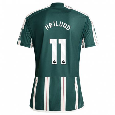 Kandiny Niño Camiseta Rasmus Højlund #11 Verde Oscuro 2ª Equipación 2023/24 La Camisa Chile