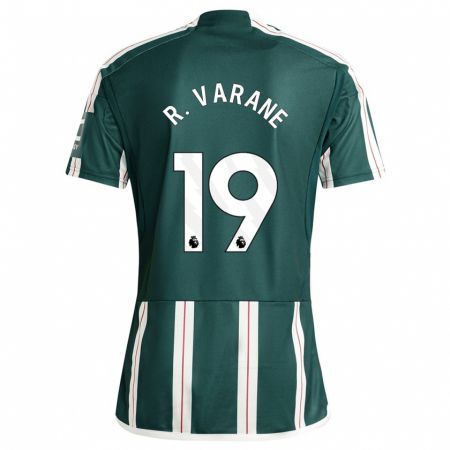 Kandiny Niño Camiseta Raphaël Varane #19 Verde Oscuro 2ª Equipación 2023/24 La Camisa Chile