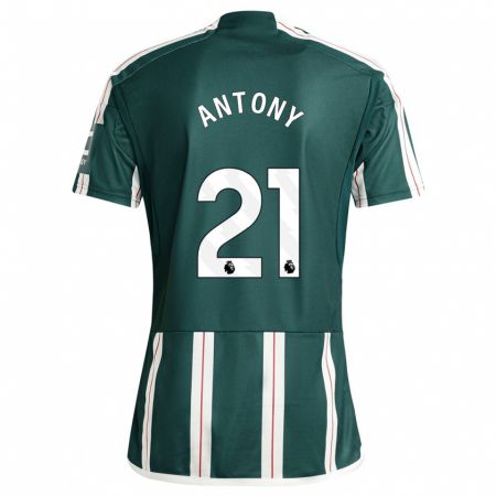 Kandiny Niño Camiseta Antony #21 Verde Oscuro 2ª Equipación 2023/24 La Camisa Chile